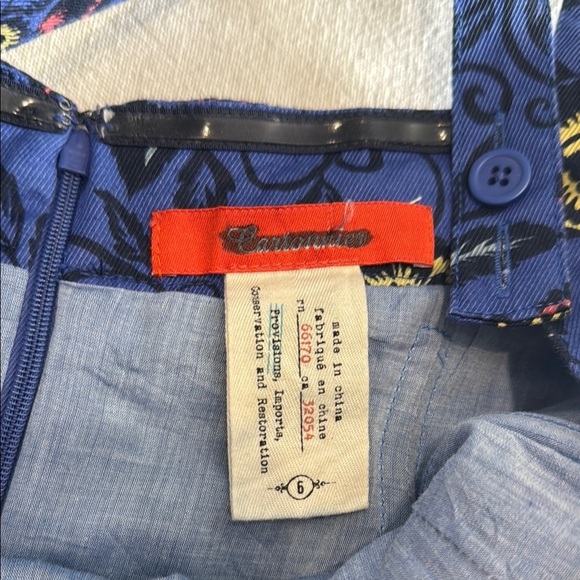 Anthropologie Cartonnier Blue Belted Floral Jumpsuit Size 6 - Picture 4 of 9